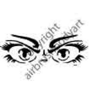 0247 eyes reusable stencil